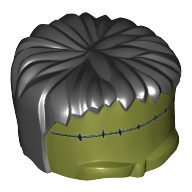 Lego Frankenstein vrchní část hlavy, olivově zelená (6121841)